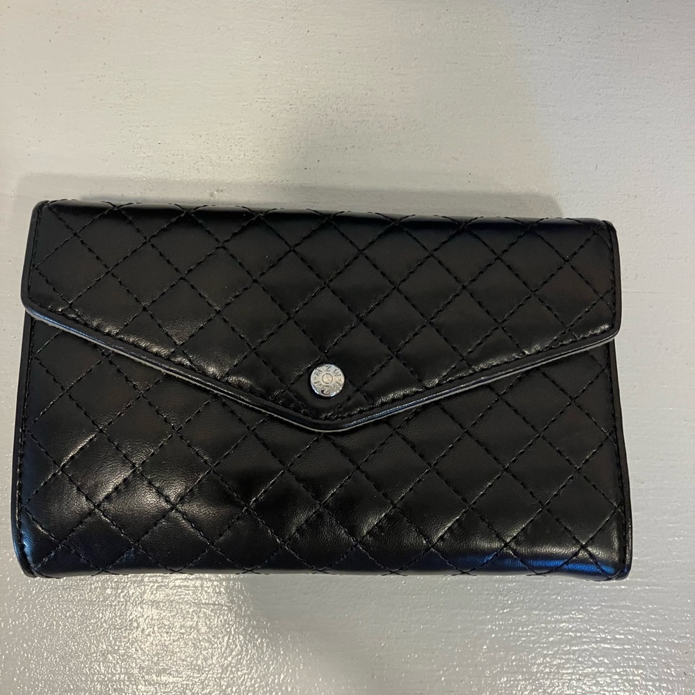 MZ WALLACE Travel jewelry case black quilted wallet
